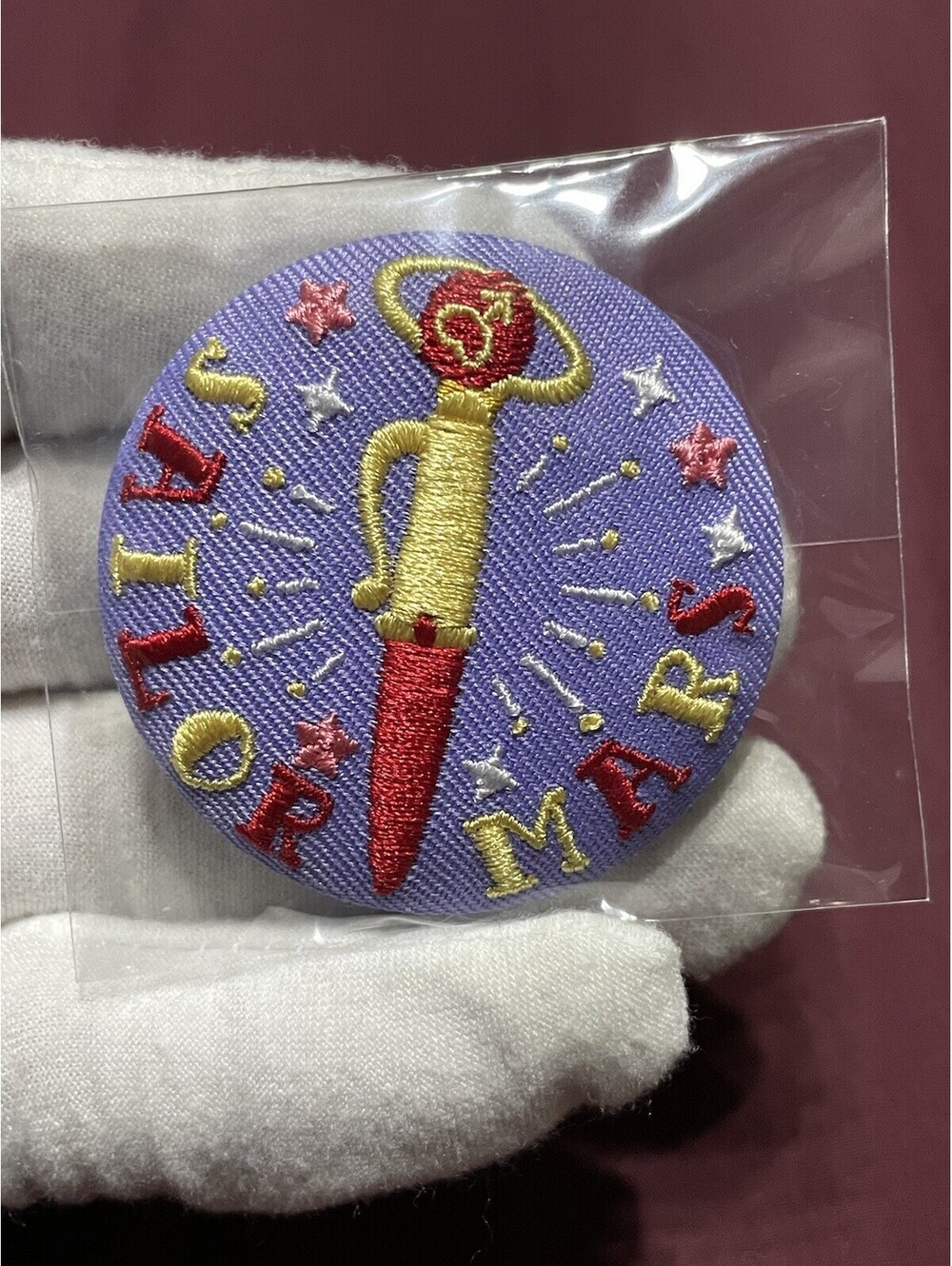 Sailor Moon Can Badge Vol.1 Mars Embroidered Used Character Pin Japan Exclusive